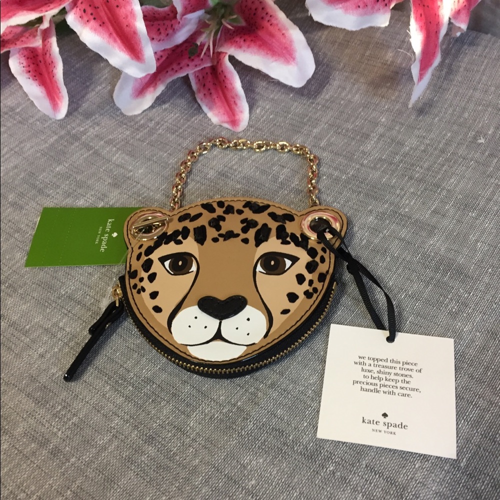 Kate Spade Embellished Leopard Coin Run Wild Purse - Picture 1 of 7